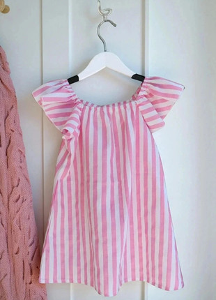 Vestido de Niña a rosa/ blanco con Volantes y Lazo a la espalda, état: Neuf sans étiquette, taille: 24-36 mois / 92 cm, 6,00 €, 7,00 € Protection acheteurs incluse